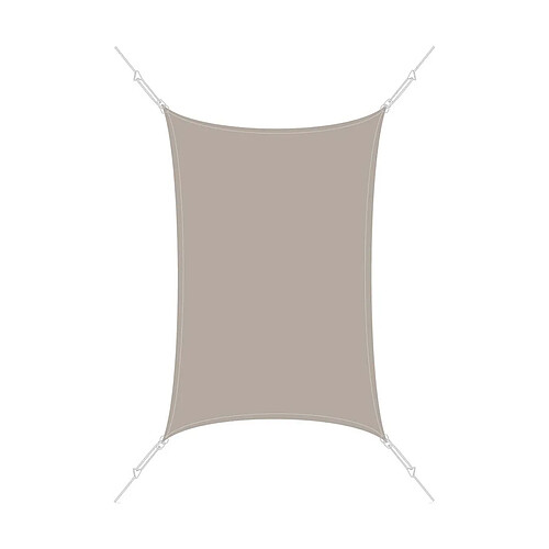 Easy Sail Voile d'ombrage rectangle 3 x 4,5m taupe.