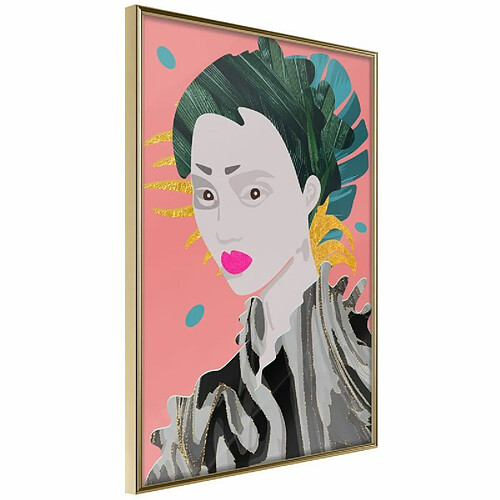 Paris Prix Affiche Murale Encadrée Geisha 20 x 30 cm Or