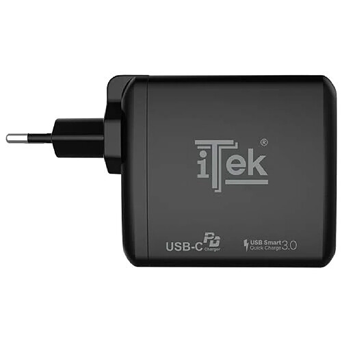 iTek ITSCWUC60 Chargeur de téléphones Portables Intérieur Noir - Chargeurs de téléphones Portables (Intérieur, Secteur, Noir)