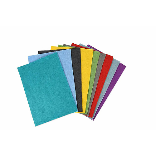 Sizzix Accessory-Felt Sheets 10PK (10 Colours Bold), Acrylic, Multi, 29.7 x 21 x 2.3 cm