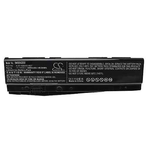 vhbw Batterie compatible avec Hasee Z7M-KP5DC, Z7M-D2, Z7M-KP5D1, Z7M-KP5GE, Z7M-KP5GS, Z7M-KP5S ordinateur portable (4400mAh, 11,1V, Li-ion)