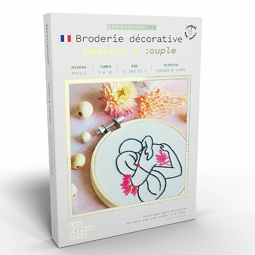 Youdoit Coffret DIY - Broderie décorative - Amoureux enlacés