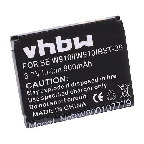 vhbw batterie compatible avec Sony-Ericsson K200a, K200c, K200i, K220c, K220i, K610im smartphone (900mAh, 3,7V, Li-Ion)