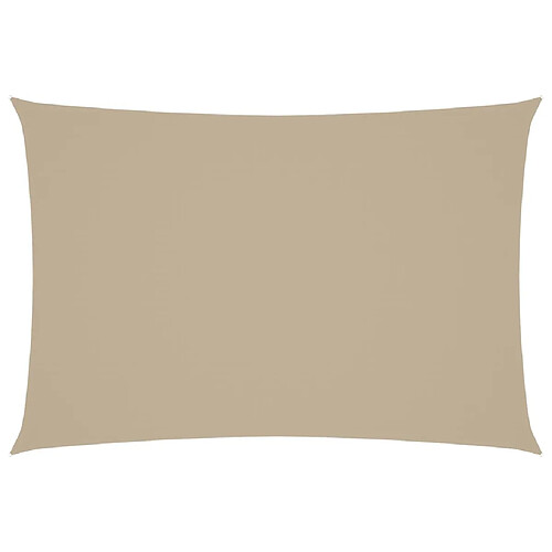 ComfortXL Voile De Parasol Tissu Oxford Rectangulaire 2,5x4,5 M Beige