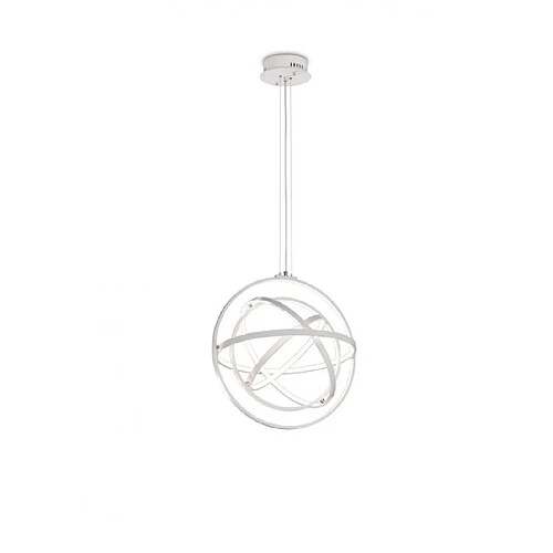 Luminaire Center Suspension Orbital blanc 4 ampoules 218cm