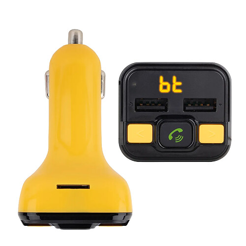 Transmetteur FM compatible avec la technologie bluetooth NGS SPARK BT CURRY pour voiture/ camion. Mains libres. écran LED couleur jaune.206 canaux.