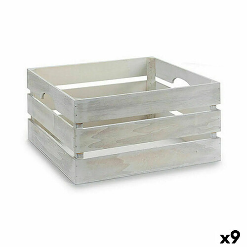 Gift Decor Boîte Décorative Blanc Bois 31 x 20 x 40,5 cm (9 Unités)