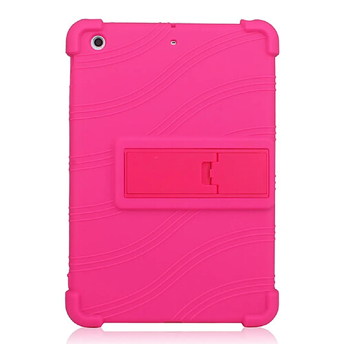 Coque en silicone Souple avec béquille rose pour votre Apple iPad Mini 3/iPad Mini 2/iPad Mini