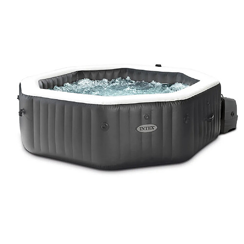 Intex Pure spa carbone 6 places octogonal - bulles, jets, écostérilisateur, wifi