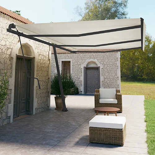 vidaXL Jeu de poteaux d'auvent anthracite 600x245 cm fer