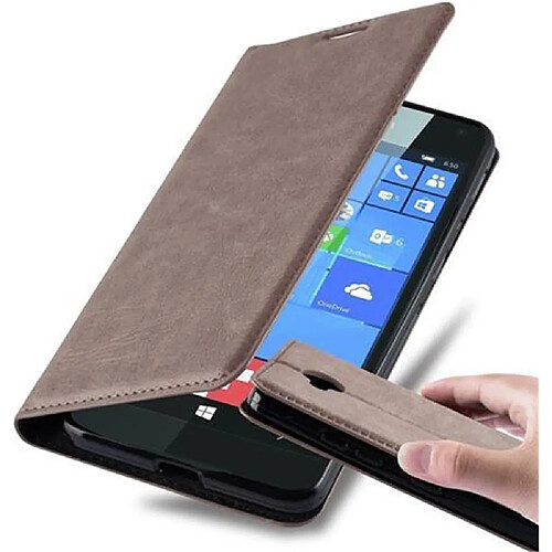 Cadorabo Coque Nokia Lumia 650 Etui en Brun