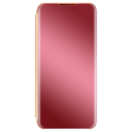 Avizar Housse Xiaomi Redmi Note 10 et Note 10s Clapet translucide Miroir Support Rose