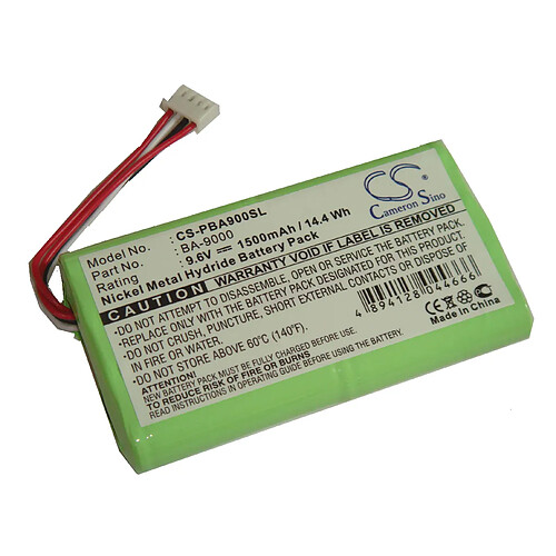 vhbw batterie Ni-MH 1500mAh (9.6V) compatible avec imprimante Brother PT-9500, PT-9500pc, PT-9600 remplace BA-9000, BA9000.