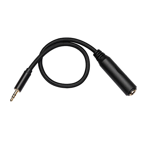 Adaptateur En Cuivre Pur Jack Audio Stéréo 3,5 Mm Mâle à 6,35 Mm Femelle 0,3 Mètre