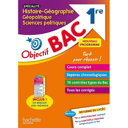 Histoire géographie, géopolitique, sciences politiques 1re, spécialité : nouveau programme · Occasion