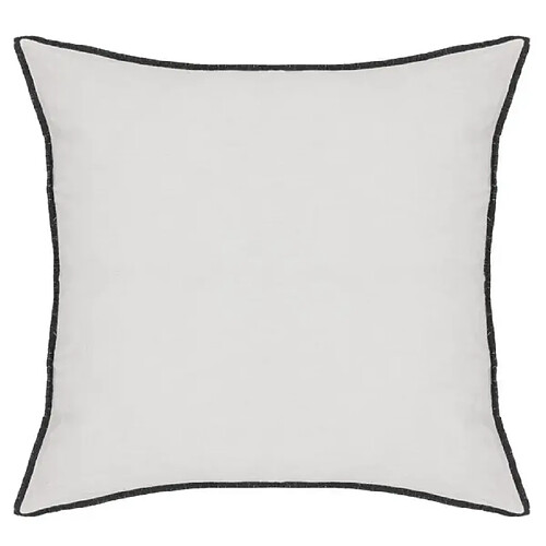 Pegane Lot de 4 coussin décoratif déhoussable en lin et coton coloris blanc - Longueur 45 x Profondeur 12 x Hauteur 45 cm