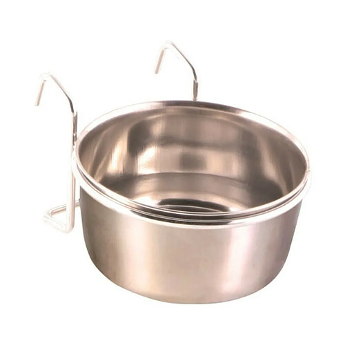 TRIXIE Ecuelle inox avec support - 300ml - O9cm - Pour perroquet et perruche