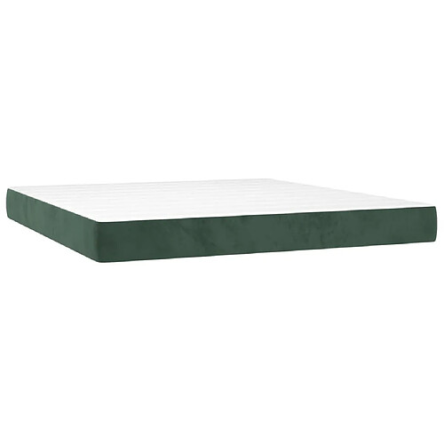 Maison Chic Matelas de lit à ressorts ensachés, Matelas doux Vert foncé 180x200x20 cm -GKD87257