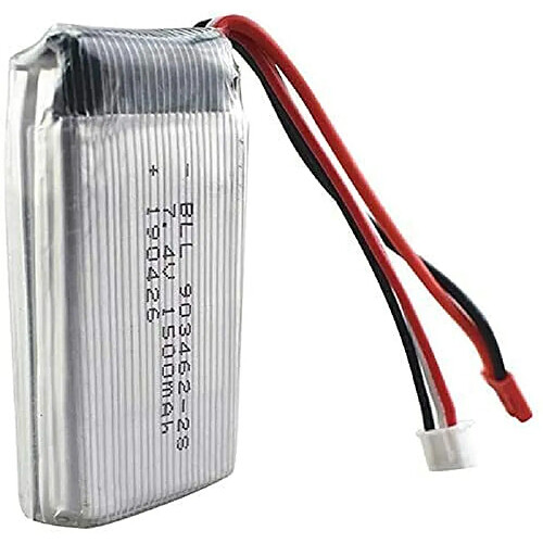 1 Pièce Batterie Lipo Rechargeable (7.4V 1500mAh) pour WLtoys V912 V262 A949V V913 L959 L979 WLtoys Q212G