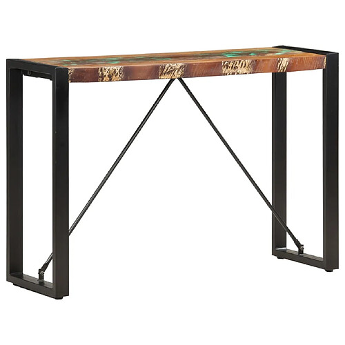 vidaXL Table console 110x35x76 cm Bois de récupération massif