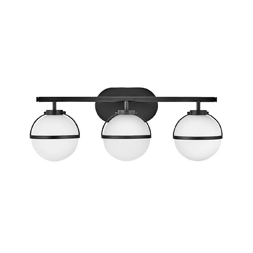 Elstead Lighting Applique murale Salle de bains Hinkley Verre Opale,Acier Noir