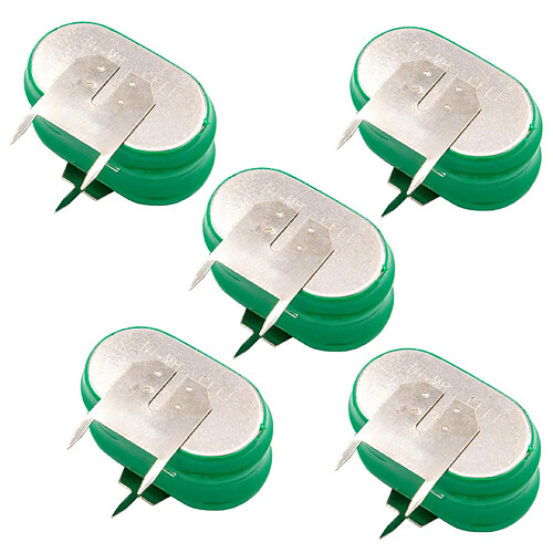 vhbw 5x NiMH pile bouton de remplacement pour type 2/V150H 3 épingles 150mAh 2,4V convient pour les batteries de modélisme etc.