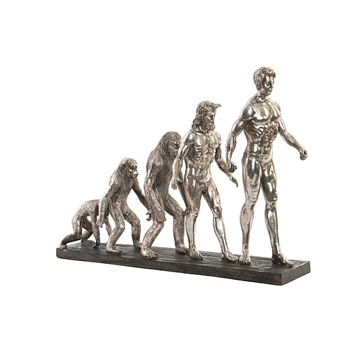 Figurine Décorative DKD Home Decor Origin of Species Argenté Résine Moderne (55 x 18 x 42 cm)