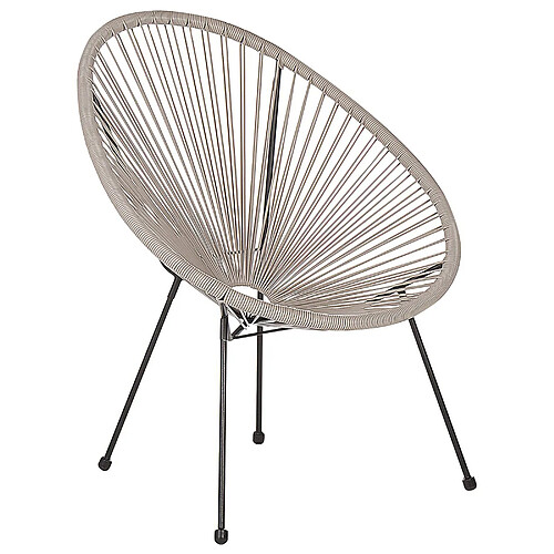 Beliani Chaise de jardin ACAPULCO II Gris clair