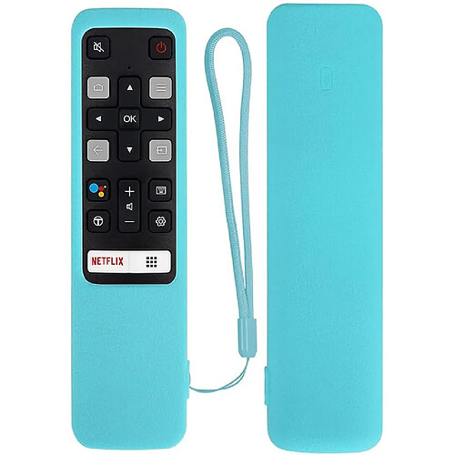 SANAG Housse etui De Protection En Silicone Compatible Avec Telecommand Tcl Rc802V Fnr1 Fmr1,Coque Telecommande Pour Tcl Ep680 S434 S334 S3330 S430 Series Android Hdr Tv Voice Remote Cover