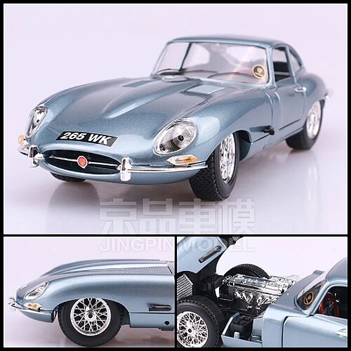 Universal Moulée sous pression Modèle de voiture 1: 18 E Véhicule ancien Jaguar Cadeau d'anniversaire Modèle de voiture | Modèle de voiture 1: 18 Véhicule(Gris)