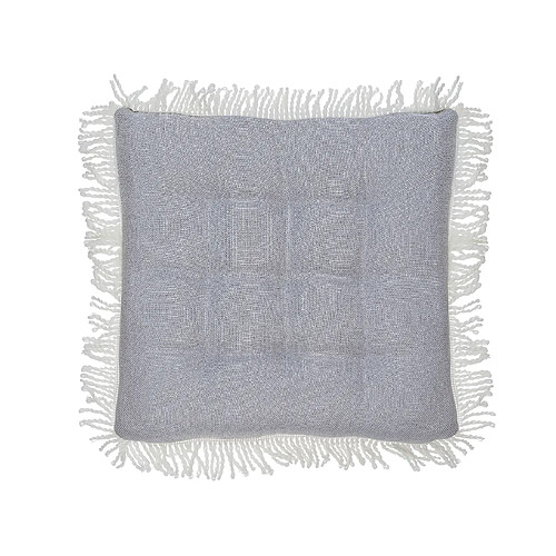 Beliani Coussin d'assise carré 40 x 40 cm gris COLOCASIA