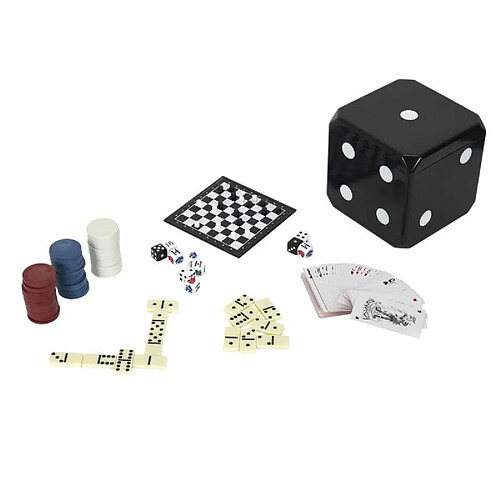 Paris Prix Cube de Jeux 6 en 1 16cm Noir & Blanc