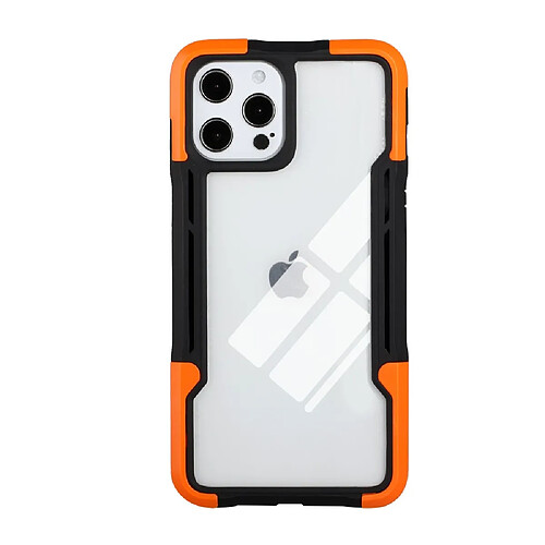 Coque en TPU + acrylique hybride, antichoc noir/orange pour votre Apple iPhone 13 Pro 6.1 pouces