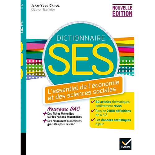 Dictionnaire SES : l'essentiel de l'économie et des sciences sociales · Occasion