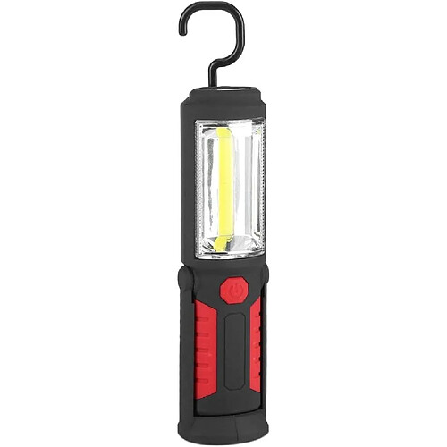 BESTA Lampe de Travail LED Rechargeable avec Magnétique Lampe de Torches de LED 2200mAh COB LED 650Lm pour Auto Garage Atelier Camping Bricolage(Red)