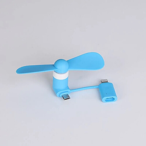 (Bleu) Mini Refroidisseur De Ventilateur De Téléphone Portable Portable Pour Android Apple