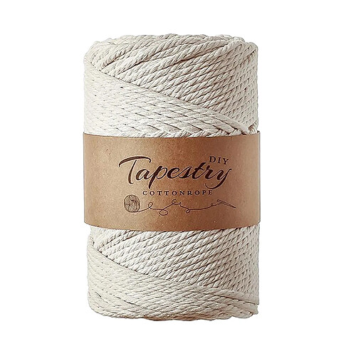 Corde Torsadée En Coton DIY Macramé Corde Textile Accessoires 2mm-100m