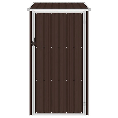 Helloshop26 Abri de jardin cabane cabanon maison de stockage remise extérieur hangar outils robuste marrron 87 x 98 x 159 cm acier galvanisé marron 02_0022328