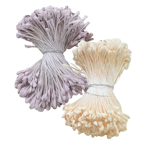 720 Pièces Double Têtes Fleur Artificielle Étamine Pistil Pour La Décoration De Mariage 6 Cm