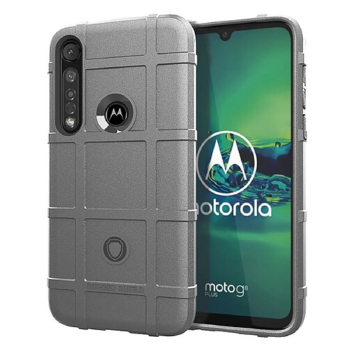 Wewoo Coque Souple Pour étui en TPU antichoc Moto G8 Plus à couverture totale Gris