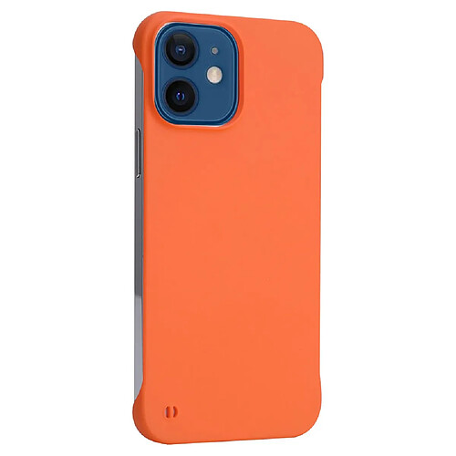 Coque en TPU ENKAY mat, caoutchouté orange pour votre iPhone 12 mini 5.4 pouces