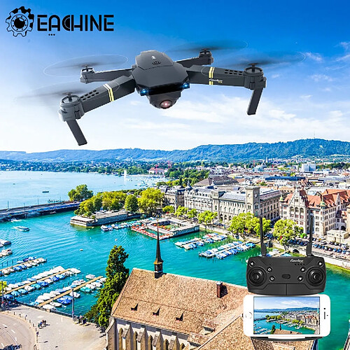 Universal E58 télécommandé quadcopter mini drone wifi fpv professionnel avec 4K grand angle HD caméra bras pliable racing de nitos | télécommandé hélicoptère(Le noir)