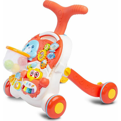 Toyz Spark Chariot de Marche d'Activités 3 en 1 Table Multifonctions Interactive Orange