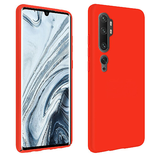 Avizar Coque Xiaomi Mi Note 10 / Note 10 Pro Semi-rigide Finition Soft Touch Rouge