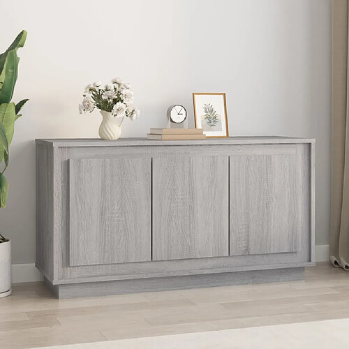 vidaXL Buffet sonoma gris 102x35x55 cm bois d'ingénierie