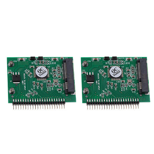 2x MSATA SSD à 2.5'' 44Pin Mâle IDE Adaptateur De Convertisseur De Disque Dur