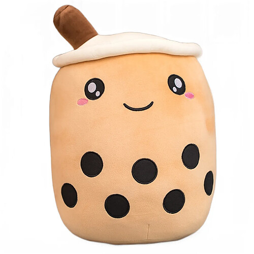 Universal 25cm Bubble Tea Peluche Jouet Lait Bubble Tea Peluche Coussin en forme de tasse Vie réelle Aliments Peluche Coussin arrière Cadeau pour l'anniversaire de l'enfant | Plante en peluche