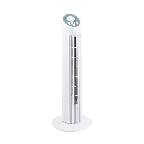 Farelek DAKOTA - Ventilateur colonne H74cm 50W blanc oscillant