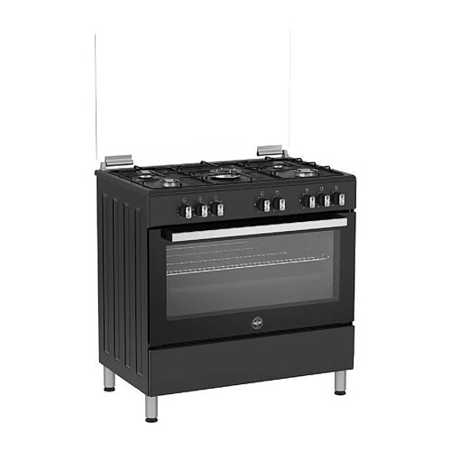 Lagermania Cuisiniere LA GERMANIA - sel9mn - 5 feux gaz - four électrique - multifonction - Noire