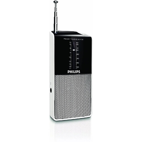 Philips radio Portable FM avec prise pour casque gris noir